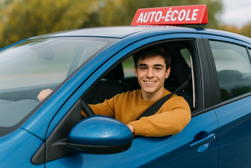 Jeune conducteur, représentant les solutions d'assurance auto jeune conducteur